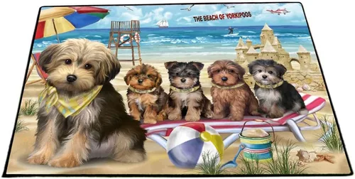 Vista 12 de Doggie of the Day Yorkipoo Dogs Floor Mat - 4th of July Independence Day - Best Dog Doormat - Protector Decor - Unique Portrait Art - Premium
