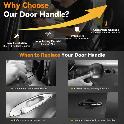 Vista 6 de Deal - Kit de reemplazo de montaje de manija y bisel para puerta trasera de camioneta (incluye clips de barra), compatible con Chevy Silverado GMC
