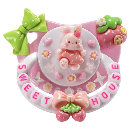 Vista 18 de CutiePlusU - Chupete para bricolaje, tamaño grande, diseño de fresa