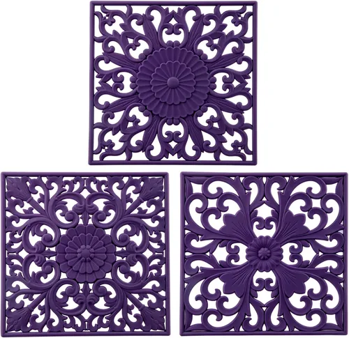 Vista 11 de Salvamanteles para platos calientes, ollas y sartenes, almohadillas calientes cuadradas para cocina, alfombrillas resistentes al calor para encimera