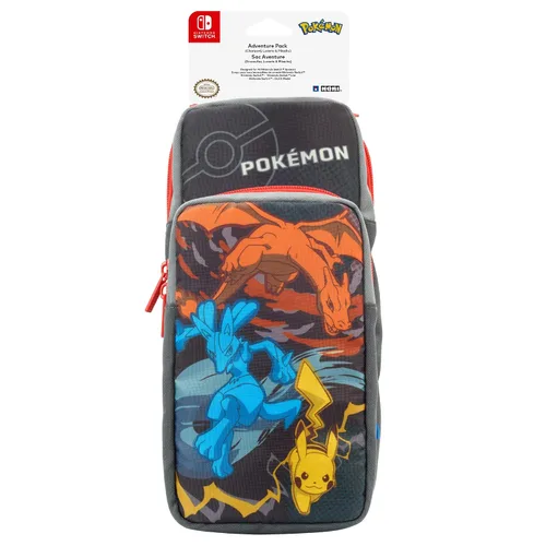 Vista 2 de Nintendo Switch Adventure Pack (Pikachu, Charizard, and Lucario) Travel Bag - Officially Licensed by Nintendo & Pokémon