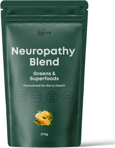 Vista 3 de Mezcla de superalimentos para neuropatía en polvo de verduras de The Nerve Brand para neuropatía periférica con 600 mg de ácido R alfa lipoico