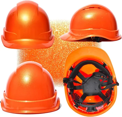 Vista 4 de Casco de seguridad con logotipo personalizable, protector para la cabeza, para trabajo al aire libre (naranja (nuevo estándar))