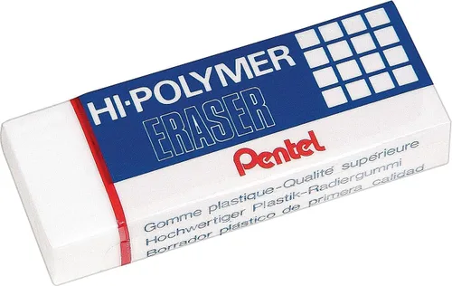 Vista 3 de Pentel, Hi-Polymer, set de tres borradores color blanco, Blanco L
