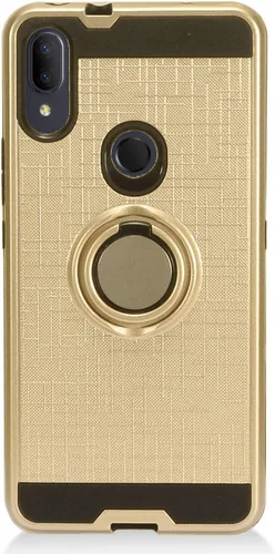 Vista 6 de Para Alcatel 3V (2019) 5032W - Funda híbrida con soporte de anillo - RS2 Gold