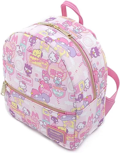 Vista 3 de Loungefly x Sanrio Hello Kitty Kawaii - Mini mochila estampada, Multi