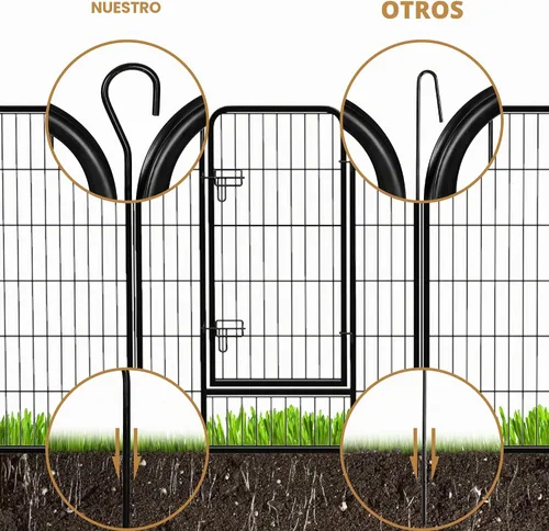 Vista 6 de ZENY Vallas para perros para el patio, campamento, corrales para perros al aire libre, corral para perros en interiores, 8 paneles para perros