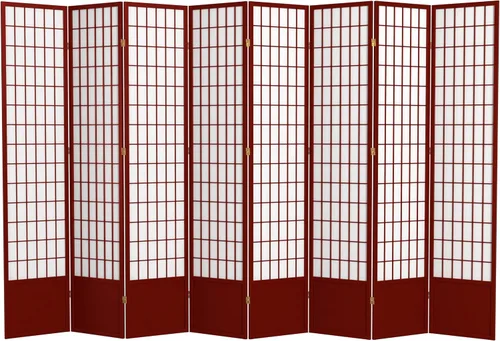Vista 20 de Red Lantern Pantalla Shoji de 7 pies de alto, color natural, 8 paneles