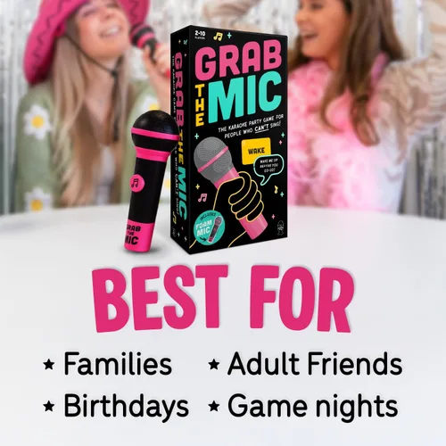 Vista 5 de Grab The Mic - Juego de fiesta de karaoke galardonado para cantantes malos Producto original