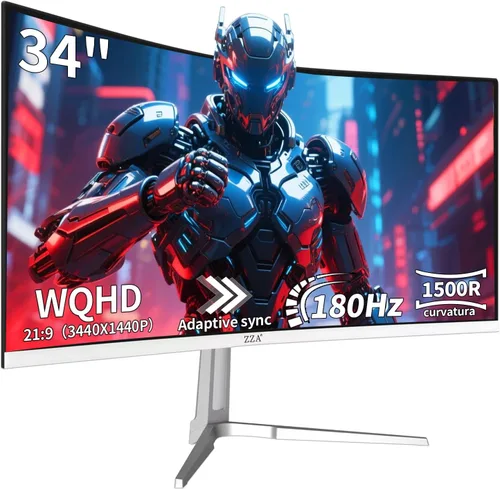 Vista 9 de ZZA - Monitor de 24 pulgadas 100HZ, 1080p, monitor de juegos curvo 2800R, VA 120% sRGB, FreeSync, sin marco en tres lados, filtro de luz azul