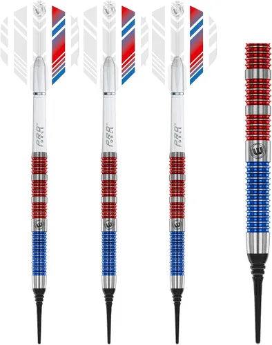 Vista 5 de Winmau Darts - Sniper Wildcats Blackout - 90% Tungsten Soft Tip Darts - Includes Dart Flights and Shafts