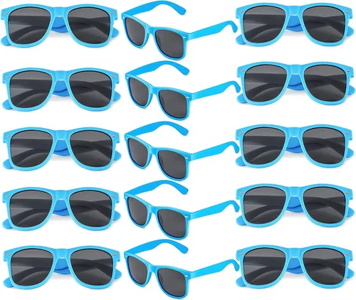 Vista 23 de Gafas de sol clásicas para hombre, paquete de 15 unidades, espejo colorido Negro Espejo