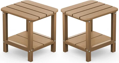 Vista 15 de SERWALL Mesa auxiliar Double Adirondack, Mesa auxiliar de forma rectangular, Negra