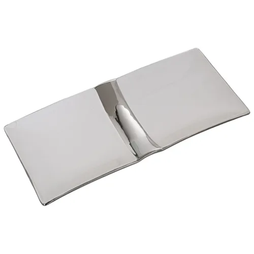 Vista 3 de Centro de Mesa Alexandra House Living Blanco Plateado Cerámica 31 x 14 x 3 cm