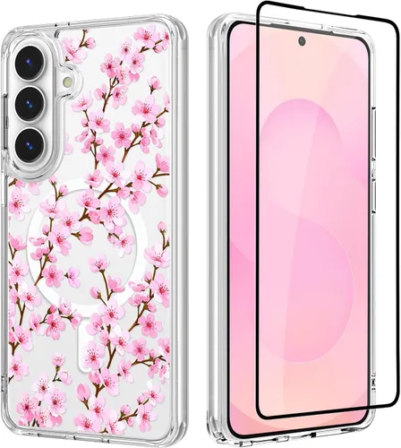 Vista 35 de OOK Funda para iPhone 17 Pro compatible con Magsafe, con protector de pantalla, elegante lazo estético, delgado, transparente, magnético, a prueba