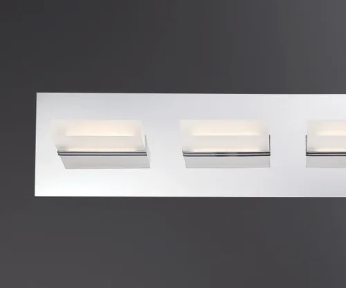 Vista 3 de Eurofase Olson - Barra de baño de 24 pulgadas, 20 W, 4 LED, acabado cromado