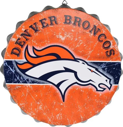 Vista 8 de NFL Team Logo Distressed Metal Hanging Wall Bottle Cap Sign
