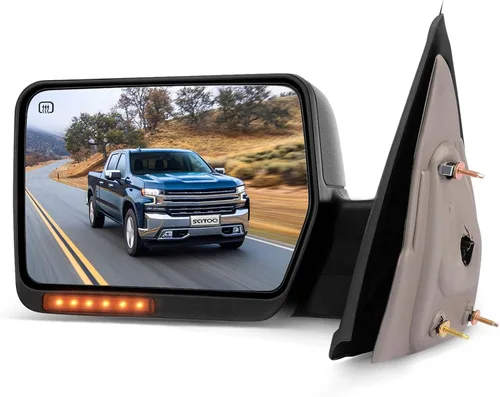 Vista 11 de SCITOO - Espejos retrovisores laterales eléctricos para camioneta Ford F-150 modelos 2004 a 2014, con calefacción y direccionales 2004-2014 F-150