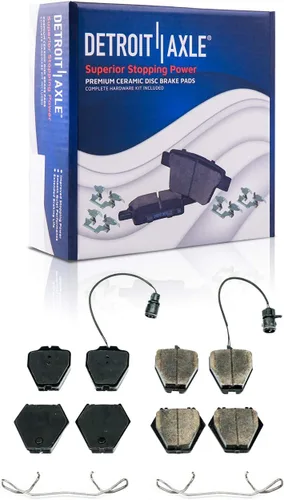 Vista 55 de Detroit Axle - Pastillas de freno traseras para Toyota Prius 2012-2015 Prius Plug-In 2017-2018 Corolla iM 2016 Sion iM 2011-2017 Lexus CT200h