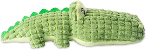 Vista 5 de Bone Dry Colección de juguetes de peluche chirriante para mascotas, felpa, cocodrilo