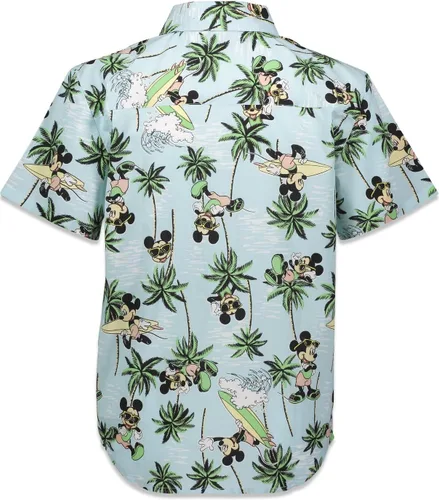 Vista 3 de Disney Lilo & Stitch - Camisa hawaiana con botones de Mickey Mouse King Simba, para niños pequeños y grandes