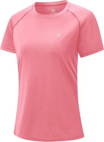 Vista 6 de TBMPOY Camisetas de entrenamiento Dry Fit para mujer, de manga corta, atléticas, absorben la humedad, UPF 50+, para correr, gimnasio, camisetas