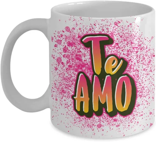 Vista 5 de Presente para mujer taza de café para colegas Obsequio para Navidad, novia, esposa, prometido Blanco