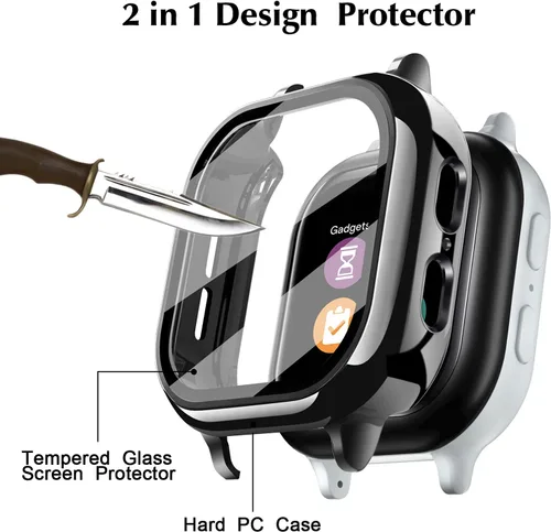 Vista 4 de Kuaguozhe Paquete de 2 fundas compatibles con Gizmo Watch 2, protector de pantalla para niños (paquete de 2), funda protectora general