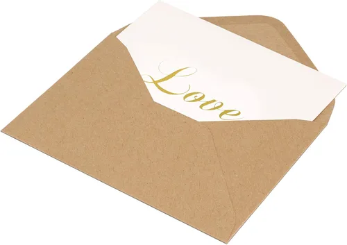 Vista 3 de ValBox 100 sobres de papel kraft marrón de 4.1 x 2.75 pulgadas, pequeños bolsillos sobre para tarjetas de regalo, tarjetas de notas pequeñas