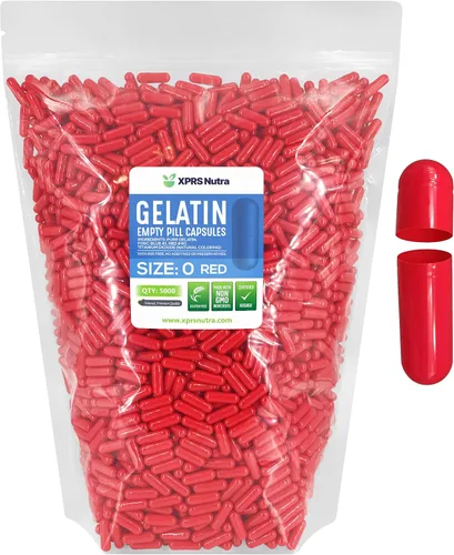 Vista 33 de XPRS Nutra Size 0 Empty Capsules - 100 Count Empty Gelatin Capsules - Pills DIY Capsule Filling - Pure Bovine Pill Gel Caps for Do-It-Yourself