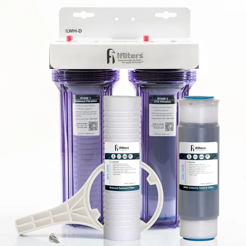 Vista 7 de Sistema de filtro de 2 etapas para toda la casa para agua de ciudad y pozo (GEN2/V2) elimina contaminantes, sedimentos, productos químicos, cloro