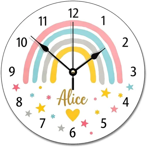 Vista 18 de ArogGeld Reloj de pared para conductor de autobús escolar, reloj de madera clásico 10 silencioso, sin tictac, de cuarzo, funciona