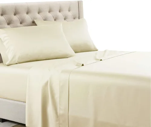 Vista 4 de Royal Tradition Juego de 2 fundas de almohada estándar de 600 hilos, 100% algodón, color beige