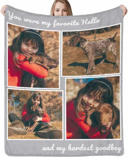 Vista 9 de D-Story Manta personalizada con fotos, manta de fotos personalizada con cualquier texto, manta de forro polar personalizada para cama, sofá