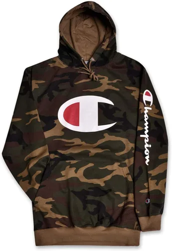 Vista 11 de Champion Sudadera con capucha para hombres grandes y altos, sudadera de forro polar de gran tamaño Negro