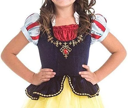 Vista 8 de Little Adventures Disfraz de princesa blanca como la nieve (mediana edad 3-5)