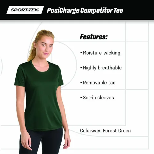 Vista 5 de SPORT-TEK Camiseta PosiCharge Competitor LST350 para mujer