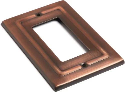 Vista 3 de Monarch Abode Placa de Pared Basculante de 1 Gang, Placa de Pared de Metal Decorativa Arquitectónica para Interruptor Individual, Placa Decorativa