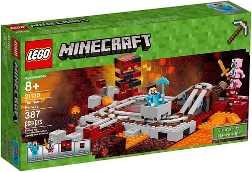 Vista 5 de LEGO Minecraft El Ferrocarril del Nether 21130