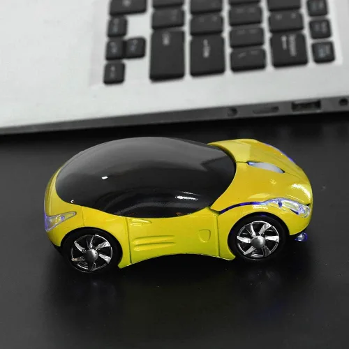 Vista 6 de ASHATA Ratón inalámbrico de 2.4 G para automóvil con receptor USB, linda computadora óptica de 1600 DPI para PC, portátil, tableta, compatible
