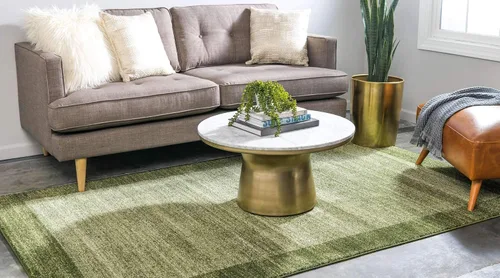 Vista 2 de Alfombra Unique Loom colección Del Mar - Abigail (2,16 m x 3,05 m Rectangular, Verde Claro/ Marfil)