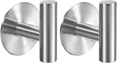 Vista 9 de Bntuk Ganchos adhesivos resistentes para pared, de acero inoxidable, impermeables, para colgar en la pared, ganchos para colgar toallas de baño