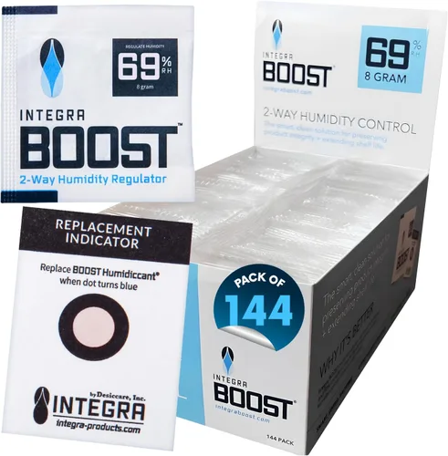 Vista 10 de Integra Boost Paquete de control de humedad de 2 vías, conserva el sabor y controla la humedad al 69% de RH, absorbente de humedad para hierbas