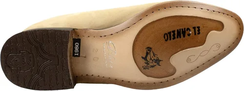 Vista 5 de El Canelo - Botines para hombre, piel nobuk, color arena Botín Charro