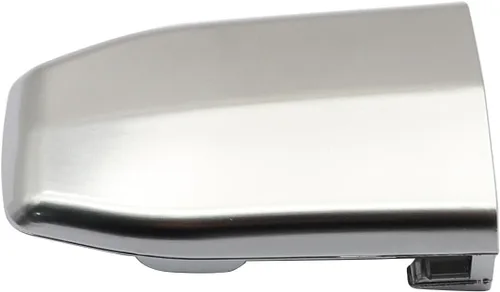 Vista 2 de Cubierta de cilindro de cerradura de manija de puerta delantera para Cadillac Escalade 2015-2018 plateado, 1 unidad