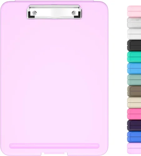Vista 11 de Hongri Portapapeles con almacenamiento, 8.5 x 11 pulgadas, clip de enfermería, plegable para enfermeras, abogados, estudiantes, aula, oficina
