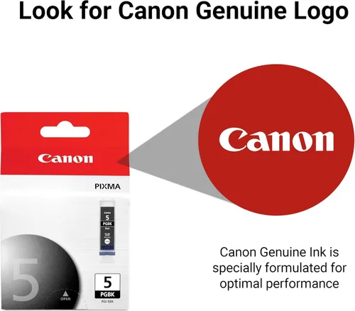 Vista 5 de Canon PGI-5 Depósito de tinta negra original, compatible con iP3500, iP3300, MP970, MP960, MP950, MP800R, MP830, MP810, MP800, MP500, MX850, MX700
