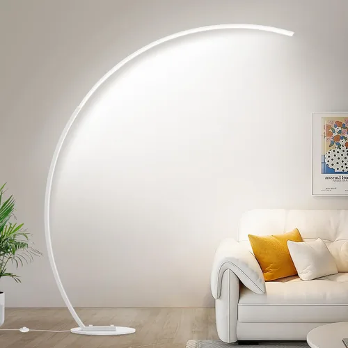 Vista 8 de Lámparas LED de cobertura ultra ancha de 2000 lm para sala de estar con 3 temperaturas de color, lámparas de pie de arco regulables blancas, lámpara