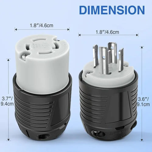 Vista 6 de Nilight 30Amp Generador Twist Lock Plugs ETL Listado L14-30P L14-30R Male Female Locking Plug and Connector Adapter 125/250V Industrial Grade