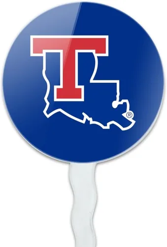 Vista 2 de GRAPHICS & MORE Louisiana Tech University Bulldogs Logo Cupcake Picks Toppers Decoración Set de 6